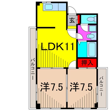 パレス・あすてりあの物件間取画像